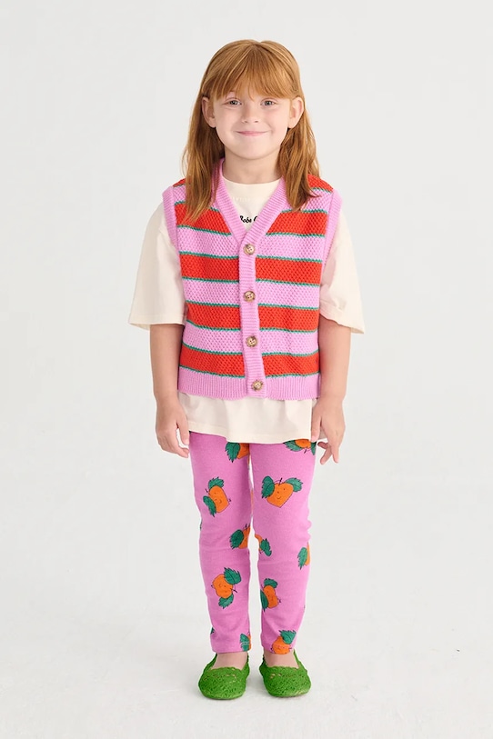 Bobo Choses gyerek legging Tangerine elasztánnal rózsaszín 126AC083