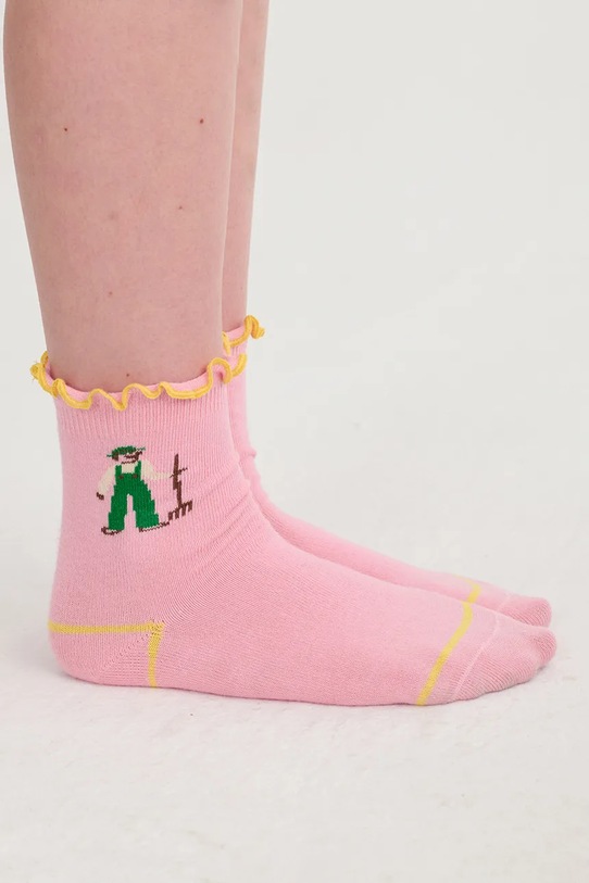 Κοριτσίστικα Παιδικές κάλτσες Bobo Choses Farm Adventure 126AI007 ροζ