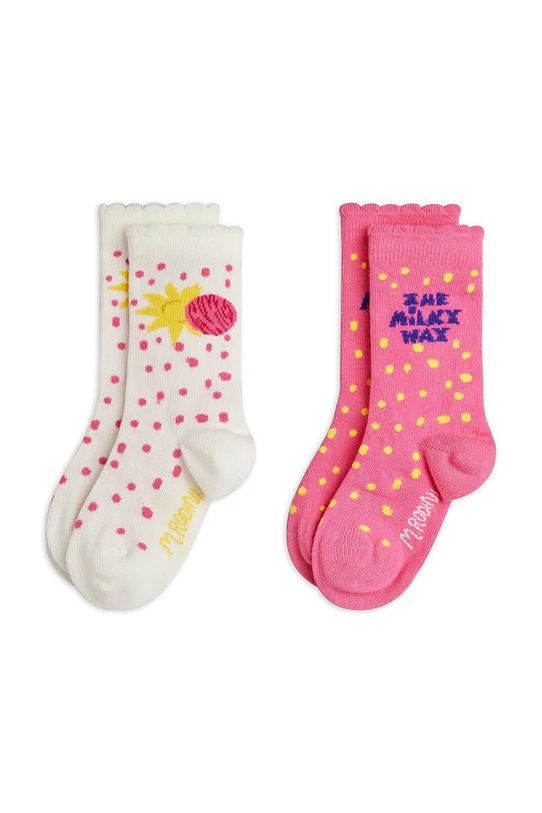 Mini Rodini skarpetki dziecięce The milky way 2-pack 2-pack różowy 26260117