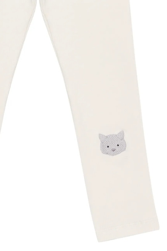 Dziewczynka Donsje legginsy niemowlęce Soenie Leggings Cat 4117201 biały