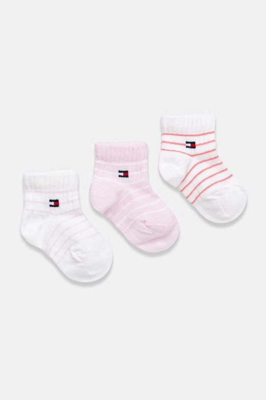 Tommy Hilfiger skarpetki dziecięce 3-pack Gift Box różowy 701238521.G.PPY2