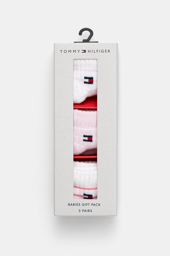 Dziewczynka Tommy Hilfiger skarpetki dziecięce 3-pack 701238521.G.PPY2 różowy
