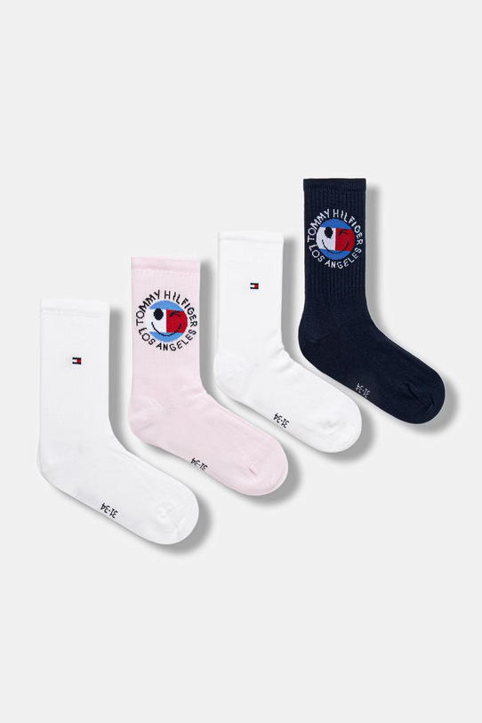 Tommy Hilfiger skarpetki dziecięce 4-pack różowy 701241399.G.PPY2