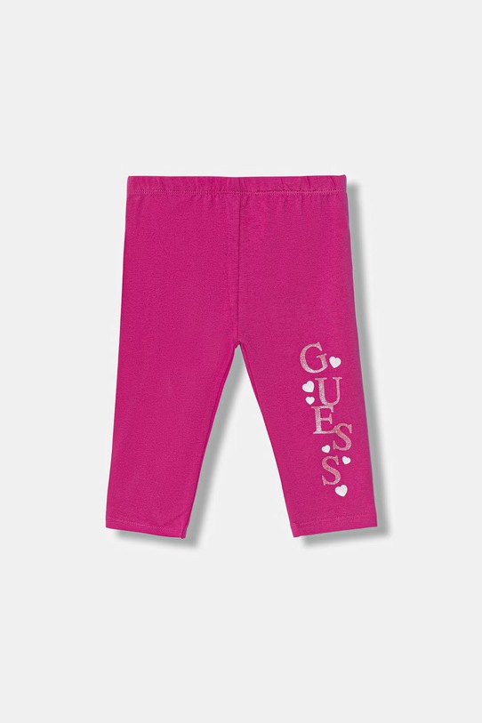 Guess legginsy dziecięce z elastanem różowy K6GB01.J1314.PPY2.M