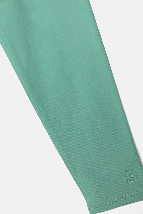 Dziewczynka United Colors of Benetton legginsy dziecięce bawełniane z elastanem 3MT1CF02G.G.Stagionale turkusowy