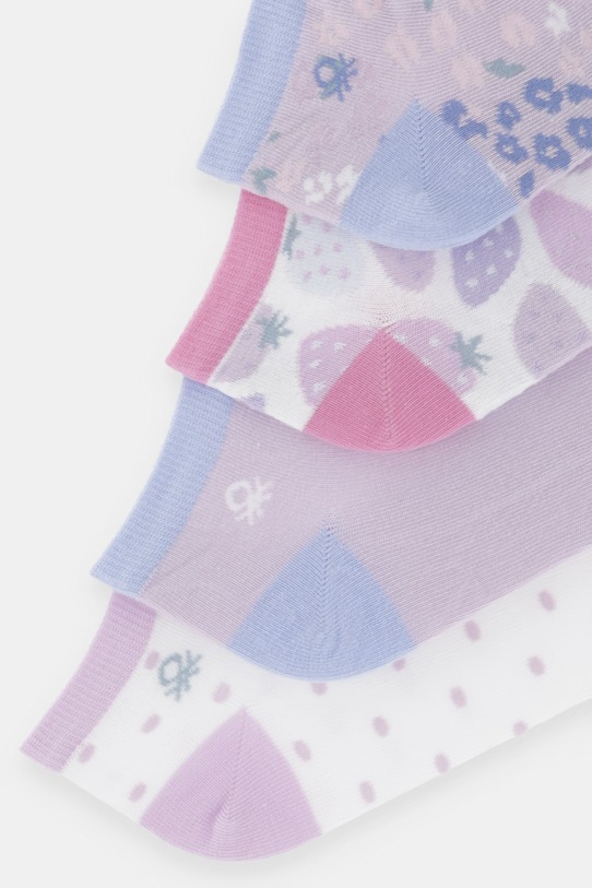 United Colors of Benetton skarpety dziecięce 4-pack 6AO5R7009.G.G.Stagional biały SS26