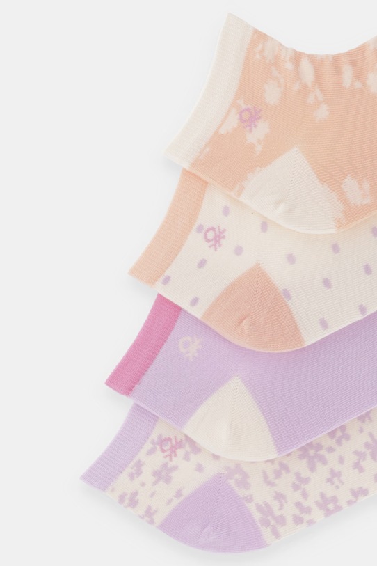 United Colors of Benetton skarpety dziecięce 4-pack 6AO5R7009.G.G.Stagional pomarańczowy SS26