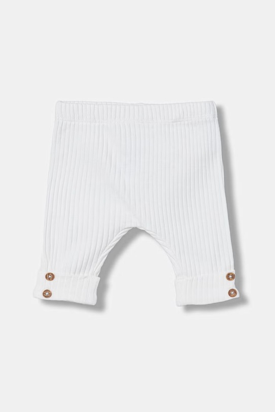 United Colors of Benetton legginsy niemowlęce bawełniane z elastanem biały 3F1EAF02L.W.Stagionale