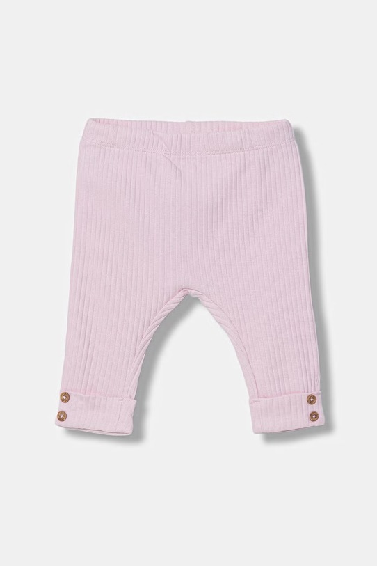 United Colors of Benetton legginsy niemowlęce bawełniane z elastanem różowy 3F1EAF02L.W.Stagionale
