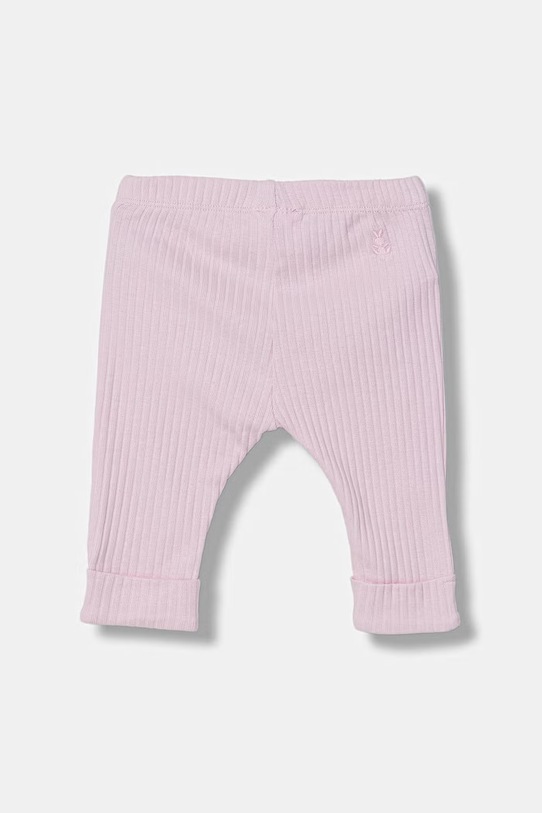 United Colors of Benetton legginsy niemowlęce bawełniane z elastanem 3F1EAF02L.W.Stagionale różowy SS26
