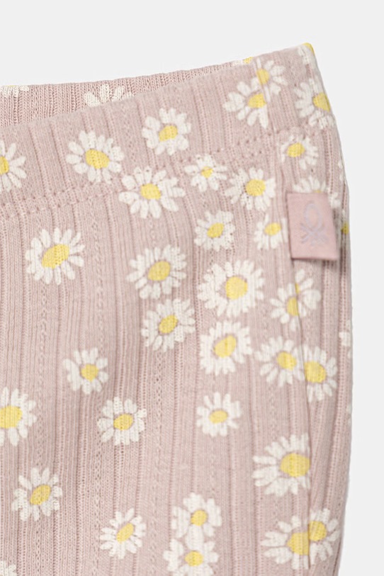 United Colors of Benetton legginsy dziecięce bawełniane 3XULGF05E.P.Stagionale fioletowy SS26