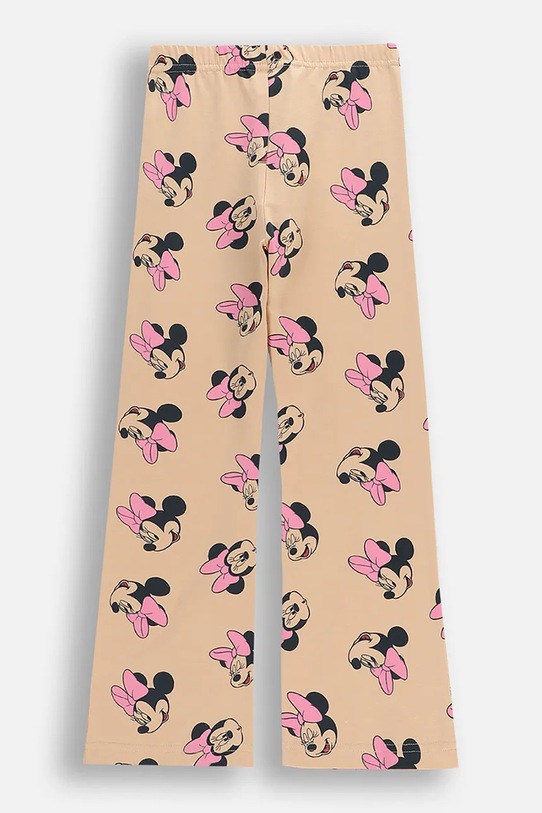 Coccodrillo legginsy dziecięce z bawełną WC6122105LGD beżowy SS26