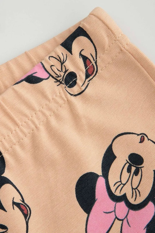 Dziewczynka Coccodrillo legginsy dziecięce z bawełną WC6122105LGD beżowy