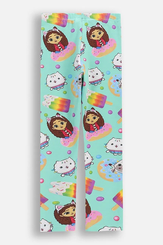 Coccodrillo legginsy dziecięce bawełniane WC6122103LGD turkusowy SS26