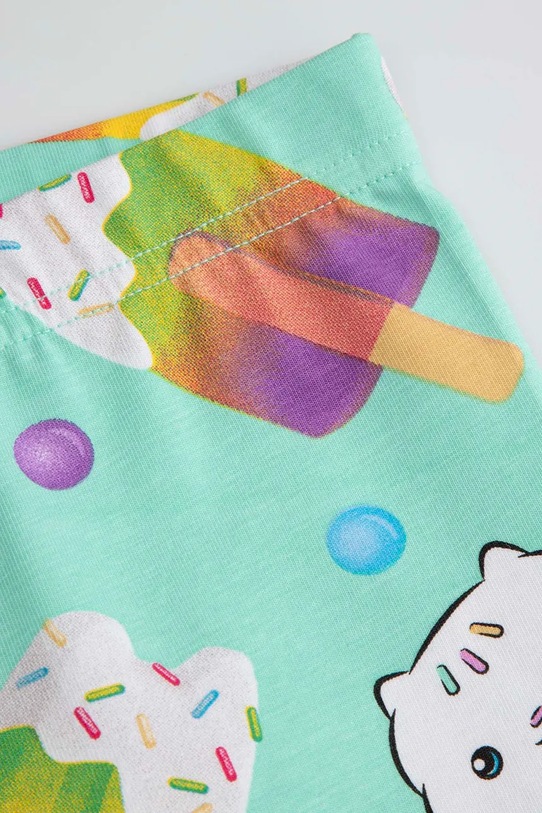 Dziewczynka Coccodrillo legginsy dziecięce bawełniane WC6122103LGD turkusowy