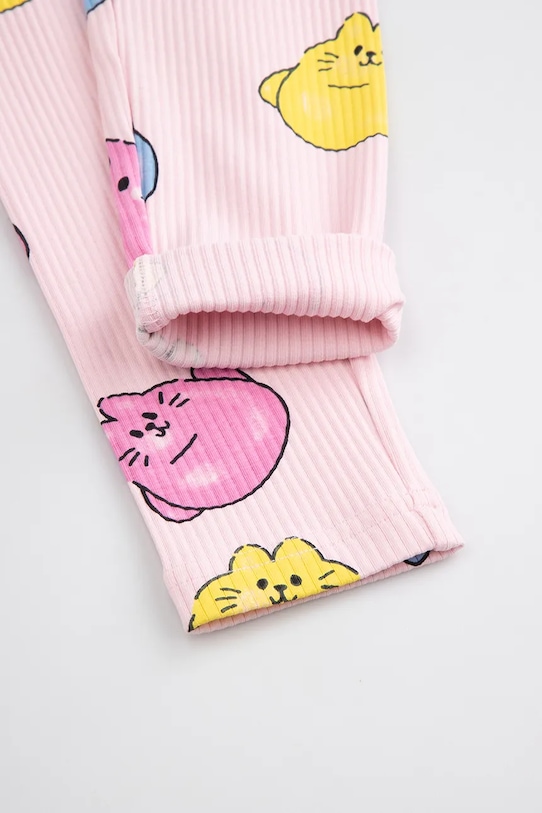 Coccodrillo tajice za djecu od pamuka roza WC6122101SGK