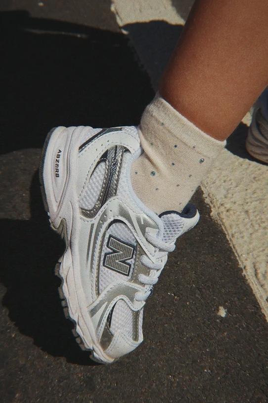 Κοριτσίστικα Konges Sløjd κάλτσες παιδικές 2 PACK SEQUIN SOCKS 2-pack KS105231.PPY2 μπεζ