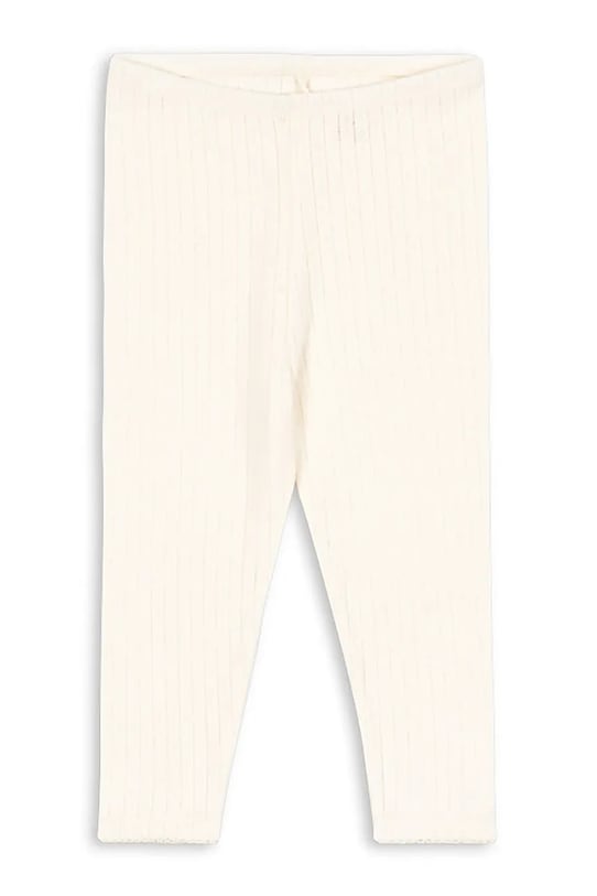 Konges Sløjd legginsy bawełniane dziecięce MINNIE PANTS GOTS bawełna beżowy KS104378.PreSpring