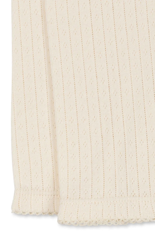 Konges Sløjd legginsy bawełniane dziecięce MINNIE PANTS GOTS beżowy KS104378.PreSpring