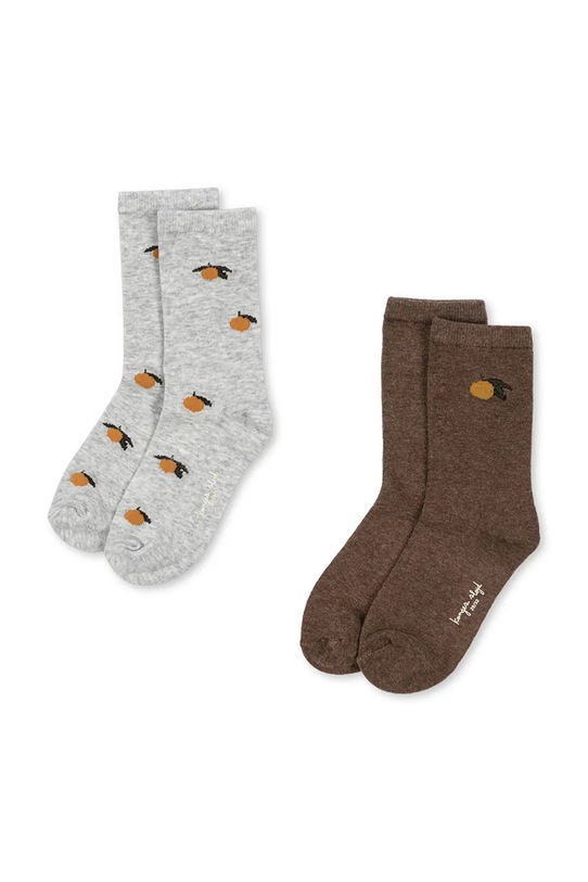 Konges Sløjd skarpetki dziecięce 2 PACK LEMON SOCKS 2-pack szary KS104177.PreSpring