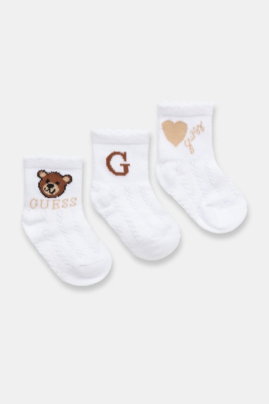 Guess skarpetki niemowlęce 3-pack Gift Box biały H6RW11.Z1050.PPY2