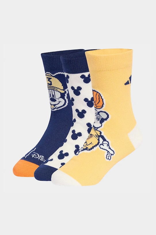 Dječje čarape s pamukom adidas Performance 3-pack zlatna KA9879