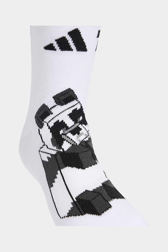 Βαμβακερές παιδικές κάλτσες adidas Performance MINECRAFT 3-pack KA9904 λευκό SS26