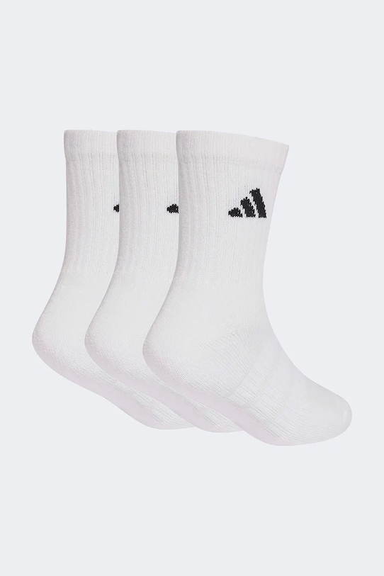 Dječje čarape s pamukom adidas Performance 3-pack KD1725 bijela SS26