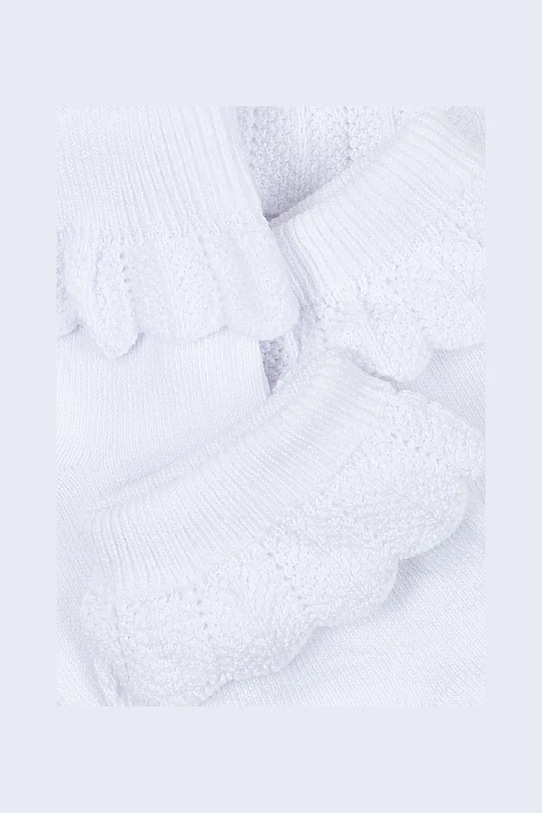 Konges Sløjd skarpetki dziecięce FRILL SOCKS 2-pack KS104587.PPY2 biały SS26