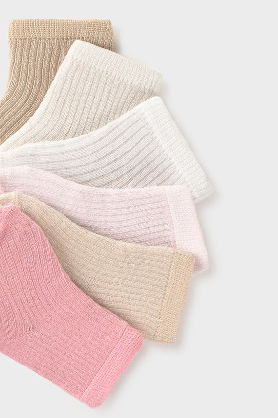 Mayoral Newborn skarpetki dziecięce 6-pack 9046.1D.Newborn.PPY2 różowy SS26
