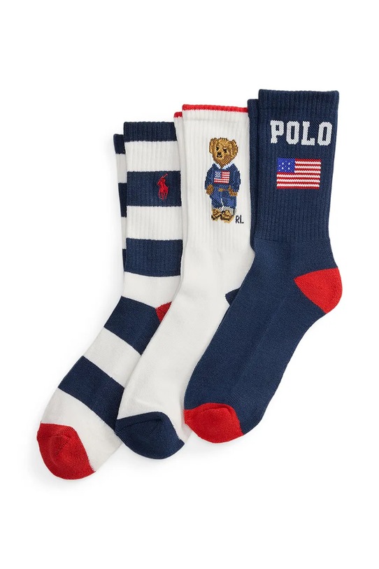 Polo Ralph Lauren skarpetki dziecięce 3-pack granatowy 442P03163001