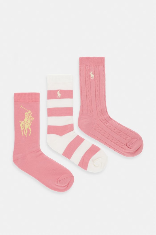 Polo Ralph Lauren Calzini per bambini pacco da 3 rosa 448P11078005