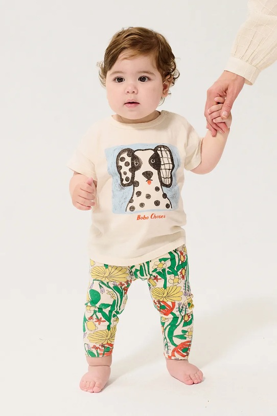 Bobo Choses legginsy niemowlęce Color Herbalist wzorzyste zielony 126AB065