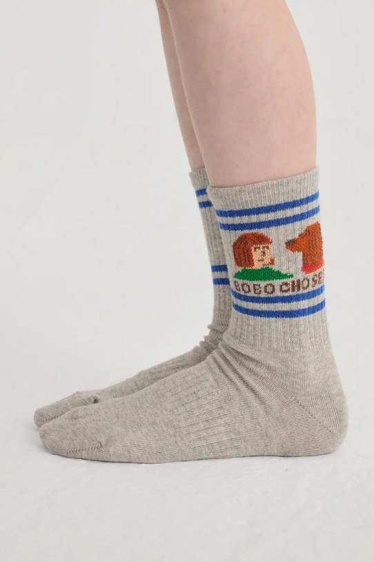 Chłopiec Bobo Choses skarpetki dziecięce Friends in a Pickle 126AI009 szary