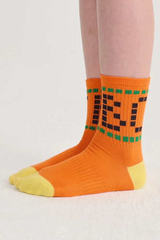 Bobo Choses skarpetki dziecięce 2-pack 126AI012 pomarańczowy