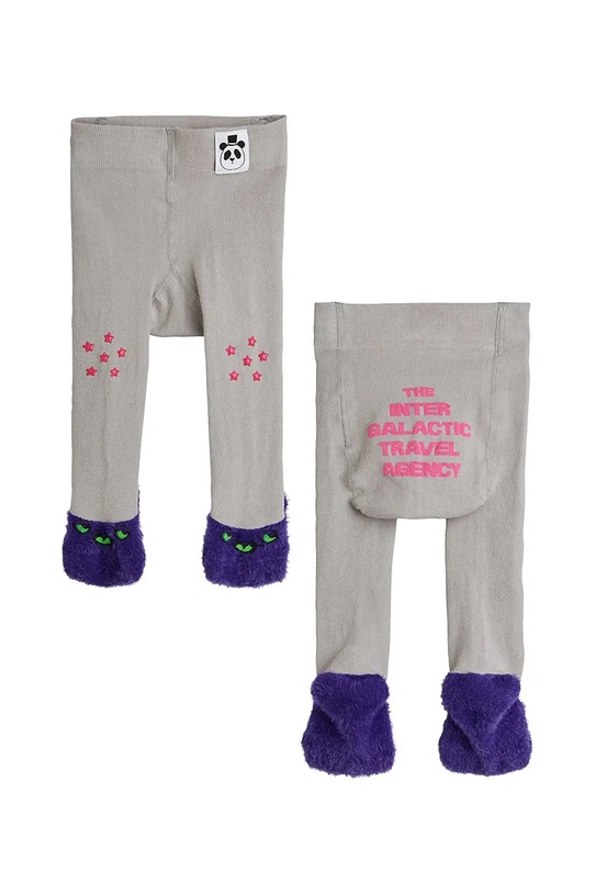 Mini Rodini rajstopy niemowlęce Travel agency Planet friendly szary 26260120