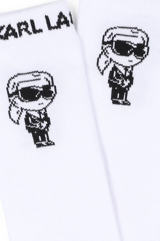 Detské bavlnené ponožky Karl Lagerfeld Z31204 biela SS26