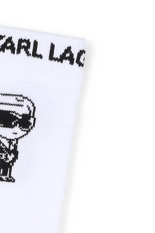 Chlapec Detské bavlnené ponožky Karl Lagerfeld Z31204 biela