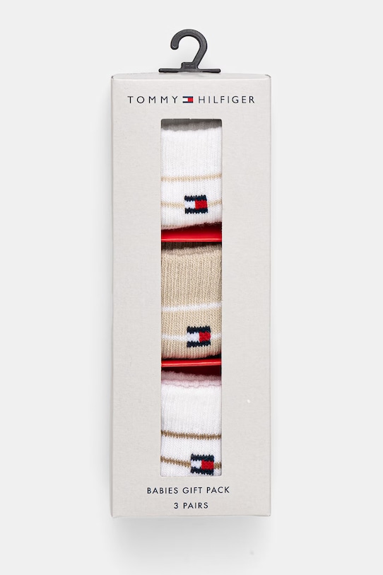 Chłopiec Tommy Hilfiger skarpetki dziecięce 3-pack 701238521.PPY2 beżowy