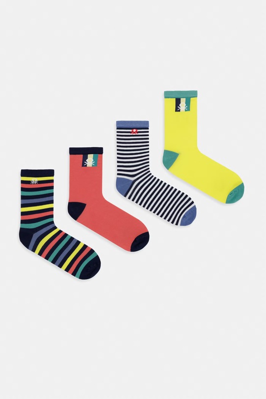 United Colors of Benetton skarpety dziecięce 4-pack żółty 6AO3R7008.G.Stagionale