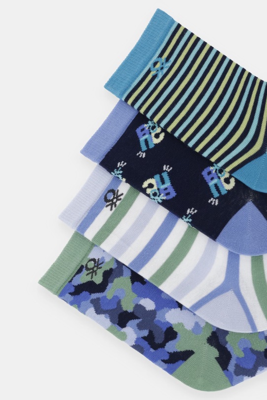 United Colors of Benetton dětské ponožky 4-pack 6AO3R7008.G.Stagionale námořnická modř SS26
