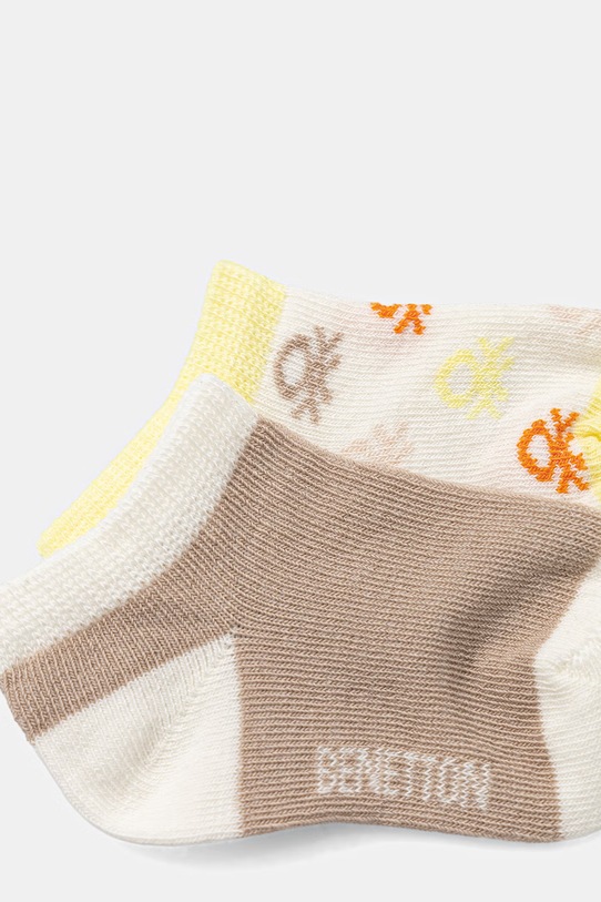 United Colors of Benetton skarpety dziecięce 2-pack 6AO5R700F.W.Stagionale beżowy SS26