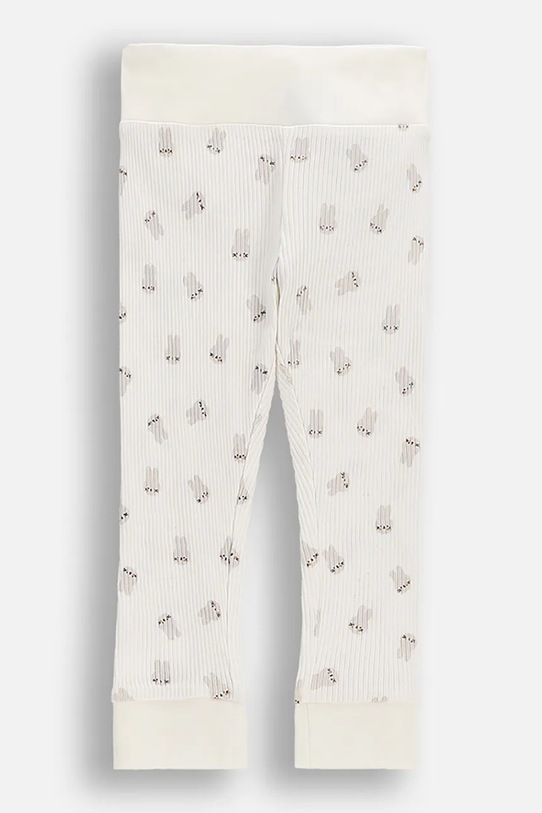 Coccodrillo legginsy dziecięce bawełniane beżowy WC6122103HUN