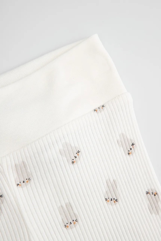 Chłopiec Coccodrillo legginsy dziecięce bawełniane WC6122103HUN beżowy