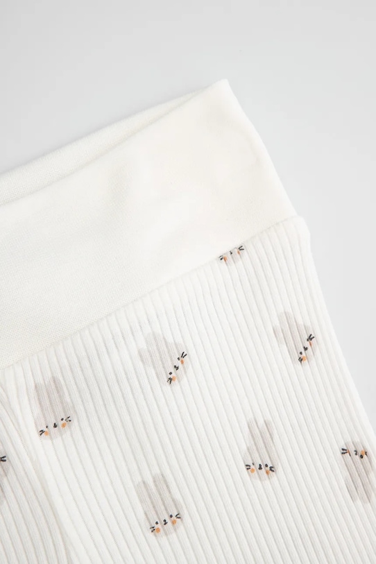 Chłopiec Coccodrillo legginsy dziecięce bawełniane WC6122103HUN beżowy