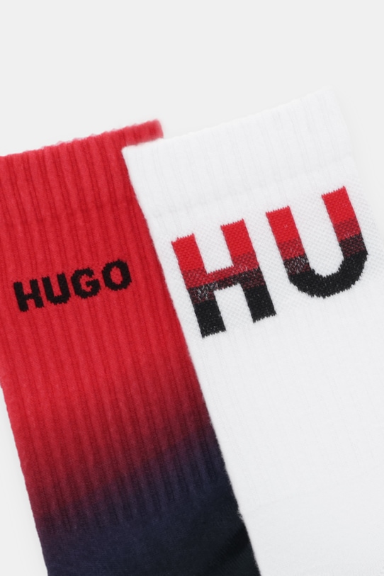 HUGO skarpetki 3P QS RIB RISING CC 3-pack 50553223 czarny SS26