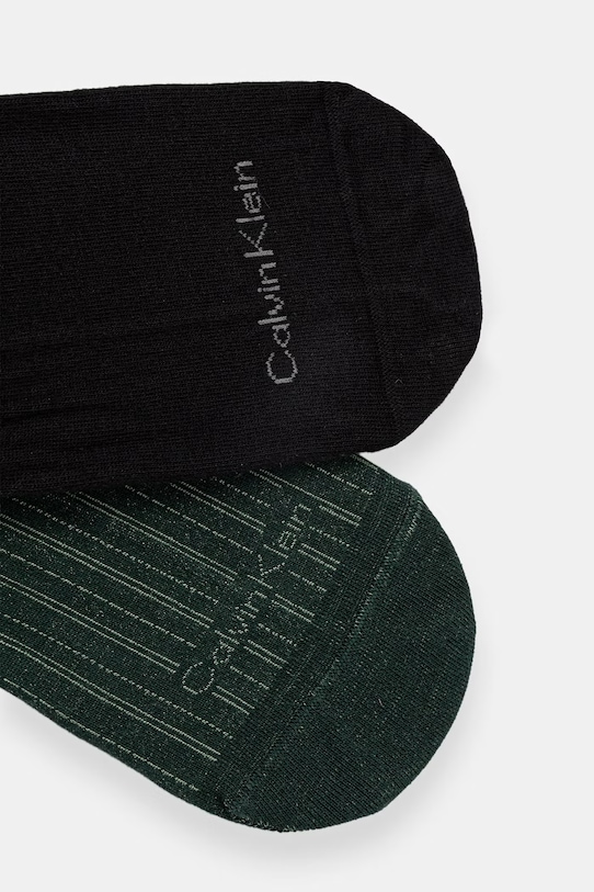Calvin Klein skarpety stopki męskie 2-pack 701237872 zielony SS26