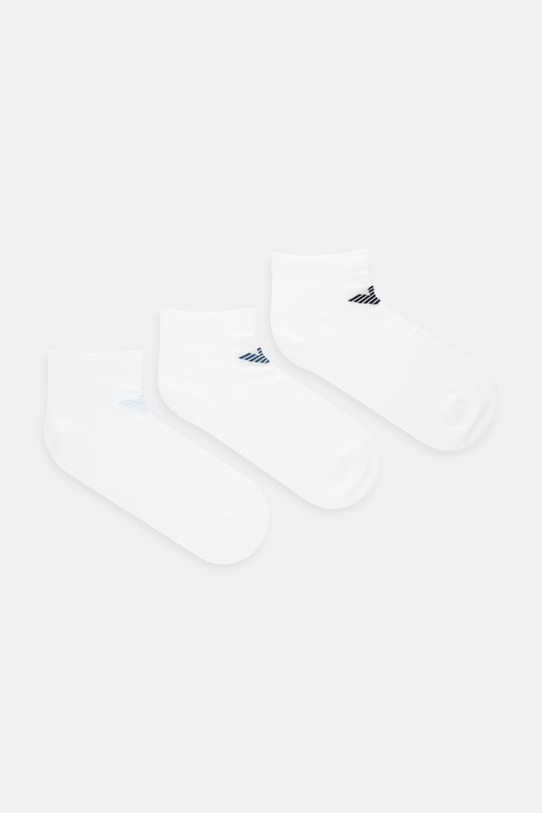 Ponožky Emporio Armani Underwear 3-pack dlouhé ponožky bílá EM000550.AF23600