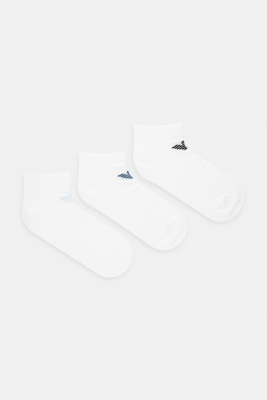 Ponožky Emporio Armani Underwear 3-pack dlouhé ponožky bílá EM000550.AF23600