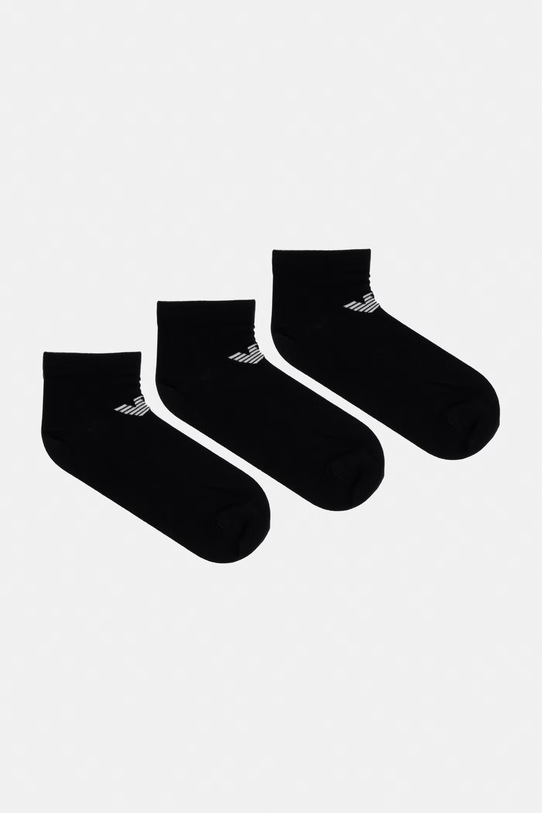 Ponožky Emporio Armani Underwear 3-pack dlouhé ponožky černá EM000550.AF23600